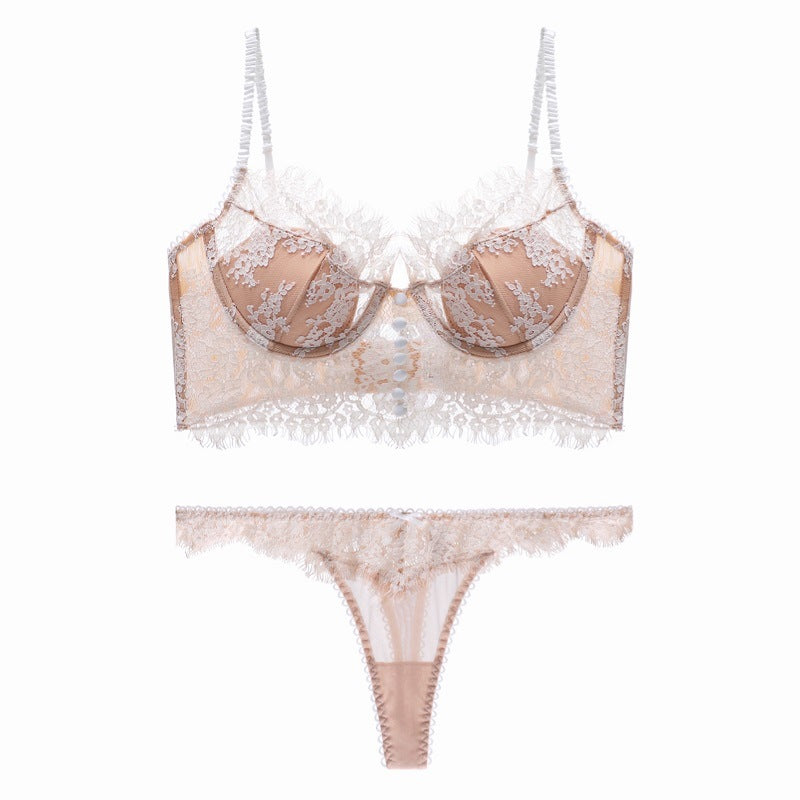 Ensemble de lingerie dos nu en dentelle soutien-gorge et slip assorti pour femme - Vénara (Ensemble)