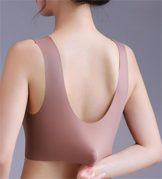 Soutien-gorge brassière en dentelle sans armature avec bretelles larges de confort pour femme - Okina