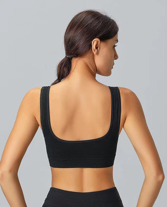 Soutien-gorge brassière de sport sans armature à bretelles larges pour femme - Lapinel