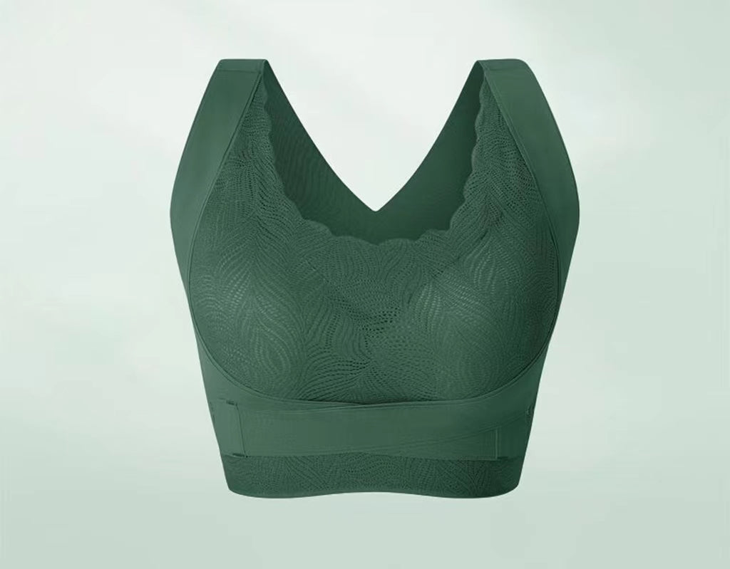 Soutien-gorge brassière de sport sans armature avec fermeture devant pour femme - Rielle
