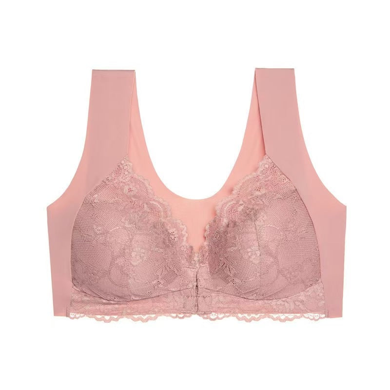 Soutien-gorge brassière sans armatures avec fermeture devant en dentelle pour femme – Alstrid