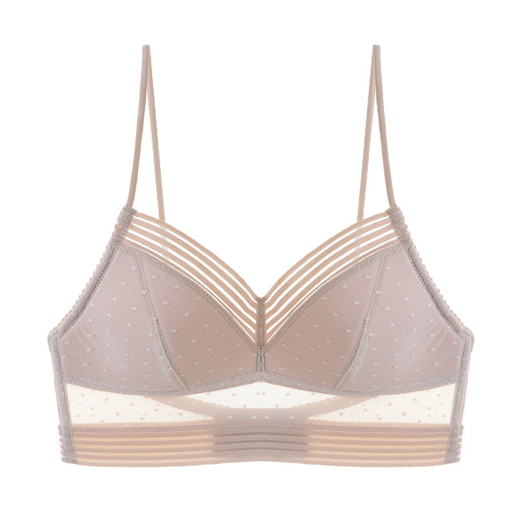 Soutien-gorge brassière dos nu sans armatures avec bretelles réglables pour femme - Lislora