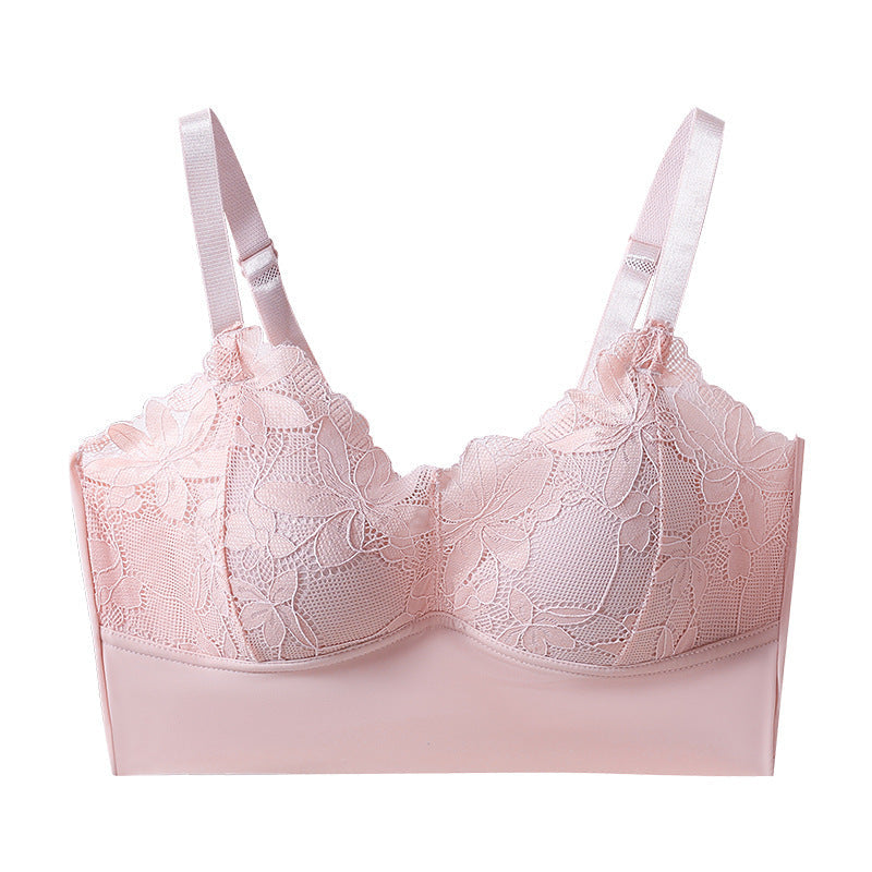 Soutien-gorge brassière en dentelle sans armature avec bretelles réglables pour femme - Okawa