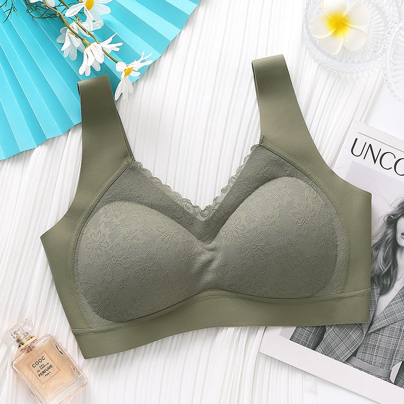 Soutien-gorge brassière en dentelle sans armature avec bretelles larges pour femme - Daisy