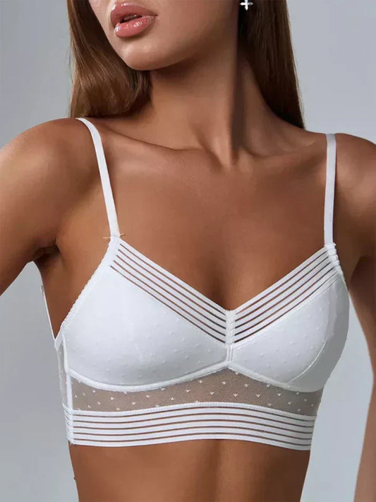 Soutien-gorge brassière dos nu sans armatures avec bretelles réglables pour femme - Lislora