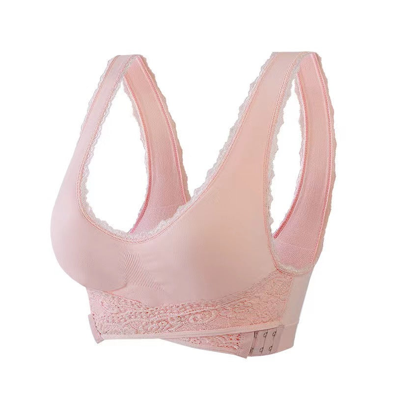 Soutien-gorge brassière maintien croisé en dentelle avec ouverture devant – Icône