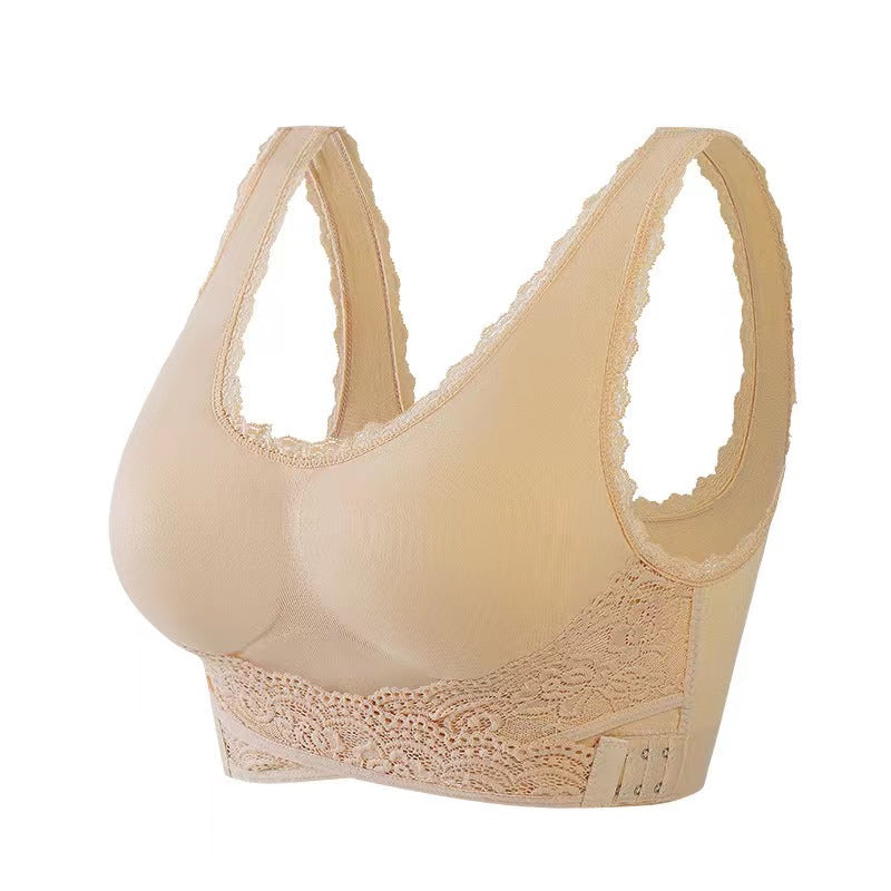Soutien-gorge brassière maintien croisé en dentelle avec ouverture devant – Icône