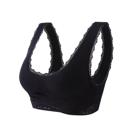 Soutien-gorge brassière maintien croisé en dentelle avec ouverture devant – Icône