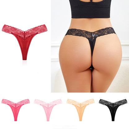 String taille basse en dentelle florale - Yvetta