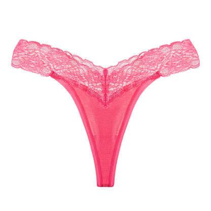 String taille basse en dentelle florale - Yvetta