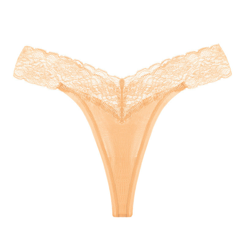 String taille basse en dentelle florale - Yvetta