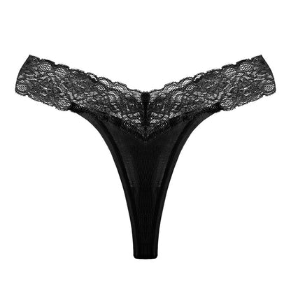 String taille basse en dentelle florale - Yvetta